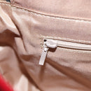 BURBERRY Nova Check Hand Bag Canvas Beige Red Auth 104389-19