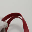 BURBERRY Nova Check Hand Bag Canvas Beige Red Auth 104389-8