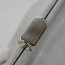 Salvatore Ferragamo Chain Gamaguchi Shoulder Bag Leather Silver Auth 104397-18