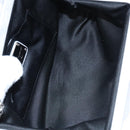 Salvatore Ferragamo Chain Gamaguchi Shoulder Bag Leather Silver Auth 104397-10