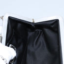 Salvatore Ferragamo Chain Gamaguchi Shoulder Bag Leather Silver Auth 104397-20