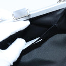 Salvatore Ferragamo Chain Gamaguchi Shoulder Bag Leather Silver Auth 104397-22