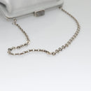 Salvatore Ferragamo Chain Gamaguchi Shoulder Bag Leather Silver Auth 104397-8