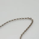 Salvatore Ferragamo Chain Gamaguchi Shoulder Bag Leather Silver Auth 104397-14