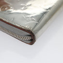 LOUIS VUITTON Monogram Miroir Zippy Wallet Vertical Wallet Silver LV Auth 104402-16