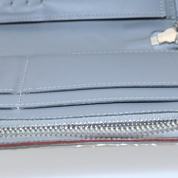 LOUIS VUITTON Monogram Miroir Zippy Wallet Vertical Wallet Silver LV Auth 104402