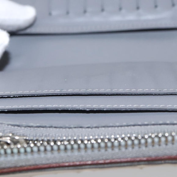 LOUIS VUITTON Monogram Miroir Zippy Wallet Vertical Wallet Silver LV Auth 104402