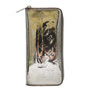 LOUIS VUITTON Monogram Miroir Zippy Wallet Vertical Wallet Silver LV Auth 104402-13