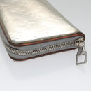 LOUIS VUITTON Monogram Miroir Zippy Wallet Vertical Wallet Silver LV Auth 104402-5