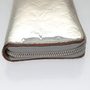 LOUIS VUITTON Monogram Miroir Zippy Wallet Vertical Wallet Silver LV Auth 104402-6