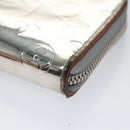 LOUIS VUITTON Monogram Miroir Zippy Wallet Vertical Wallet Silver LV Auth 104402-7