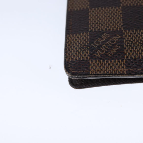 LOUIS VUITTON Damier Ebene Porte Cartes ID Bandouliere Case N60016 Auth 104403