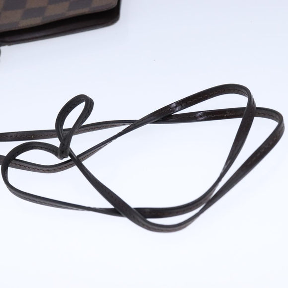 LOUIS VUITTON Damier Ebene Porte Cartes ID Bandouliere Case N60016 Auth 104403