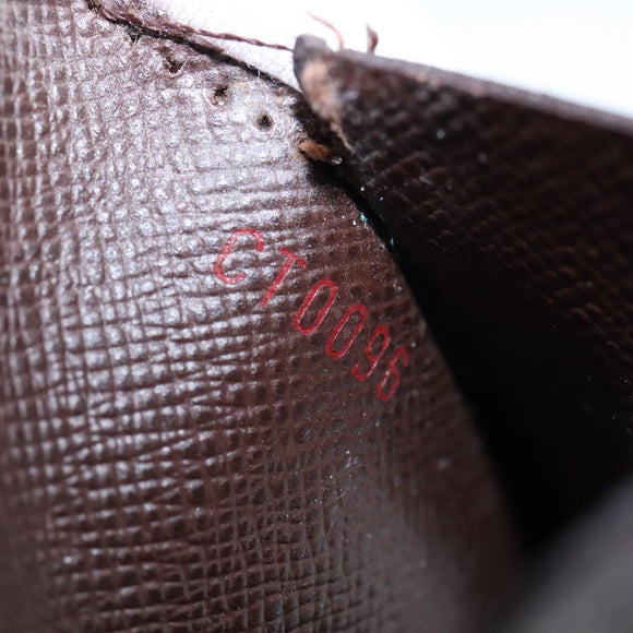 LOUIS VUITTON Damier Ebene Porte Cartes ID Bandouliere Case N60016 Auth 104403