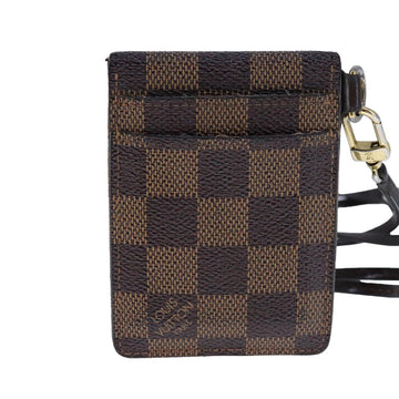 LOUIS VUITTON Damier Ebene Porte Cartes ID Bandouliere Case N60016 Auth 104403 - 0