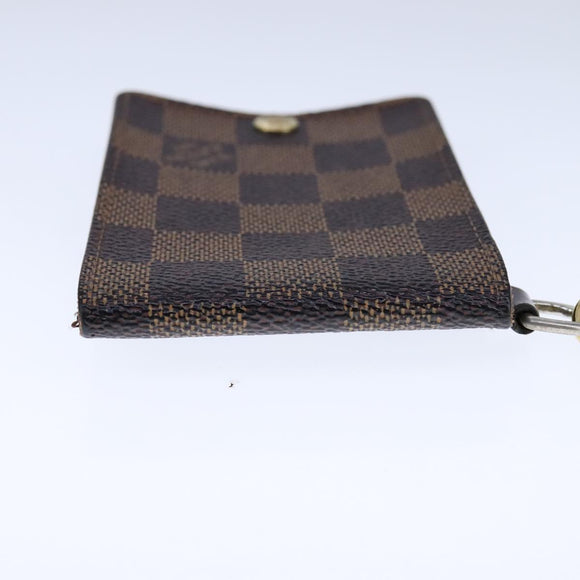 LOUIS VUITTON Damier Ebene Porte Cartes ID Bandouliere Case N60016 Auth 104403