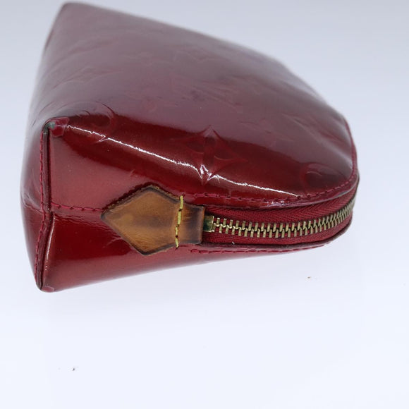 LOUIS VUITTON Vernis Pochette Cosmetic Pouch Pomme D'amour M91496 LV Auth 104413