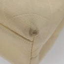 CHANEL Chain Shoulder Bag Cotton Ivory Gold CC Auth 104415-15