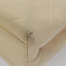 CHANEL Chain Shoulder Bag Cotton Ivory Gold CC Auth 104415-17