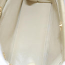 CHANEL Chain Shoulder Bag Cotton Ivory Gold CC Auth 104415-10