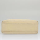 CHANEL Chain Shoulder Bag Cotton Ivory Gold CC Auth 104415-5