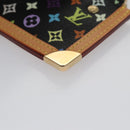 LOUIS VUITTON Monogram Multicolor Pochette Cles Purse Black M92654 Auth 104416SV-15