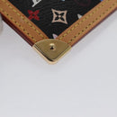 LOUIS VUITTON Monogram Multicolor Pochette Cles Purse Black M92654 Auth 104416SV-16