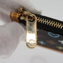 LOUIS VUITTON Monogram Multicolor Pochette Cles Purse Black M92654 Auth 104416SV-9