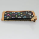 LOUIS VUITTON Monogram Multicolor Pochette Cles Purse Black M92654 Auth 104416SV-6