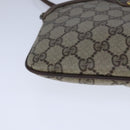 GUCCI GG Supreme Web Sherry Line Shoulder Bag PVC Leather Beige Gold Auth 104419-14