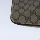 GUCCI GG Supreme Web Sherry Line Shoulder Bag PVC Leather Beige Gold Auth 104419-16