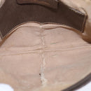 GUCCI GG Supreme Web Sherry Line Shoulder Bag PVC Leather Beige Gold Auth 104419-10