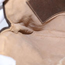 GUCCI GG Supreme Web Sherry Line Shoulder Bag PVC Leather Beige Gold Auth 104419-20