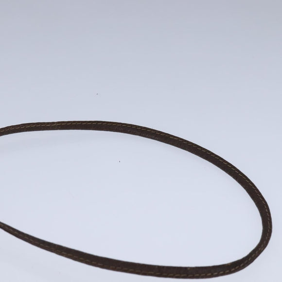 GUCCI GG Supreme Web Sherry Line Shoulder Bag PVC Leather Beige Gold Auth 104419