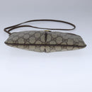 GUCCI GG Supreme Web Sherry Line Shoulder Bag PVC Leather Beige Gold Auth 104419-5