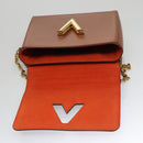 LOUIS VUITTON Catgram Sack Twist MM Shoulder Bag Marron M44408 LV Auth 104424SA-18