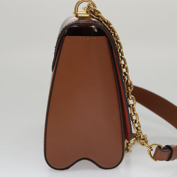 LOUIS VUITTON Catgram Sack Twist MM Shoulder Bag Marron M44408 LV Auth 104424SA