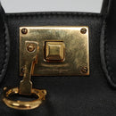 Salvatore Ferragamo Gancini Bag Canvas Leather 2way White Black Auth 104438AV-9