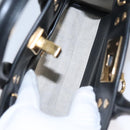 Salvatore Ferragamo Gancini Bag Canvas Leather 2way White Black Auth 104438AV-10