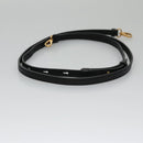 Salvatore Ferragamo Gancini Bag Canvas Leather 2way White Black Auth 104438AV-26