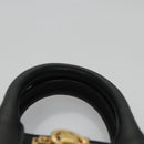 Salvatore Ferragamo Gancini Bag Canvas Leather 2way White Black Auth 104438AV-14