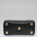 Salvatore Ferragamo Gancini Tas Canvas Leer 2way Wit Zwart Auth 104438V-5