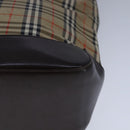 Burberrys Nova Check Tote Bag Canvas Leather Beige Auth 104451-10
