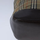 Burberrys Nova Check Tote Bag Canvas Leather Beige Auth 104451-14