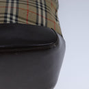 Burberrys Nova Check Tote Bag Canvas Leather Beige Auth 104451-15