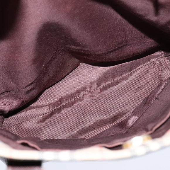 Burberrys Nova Check Tote Bag Canvas Leather Beige Auth 104451