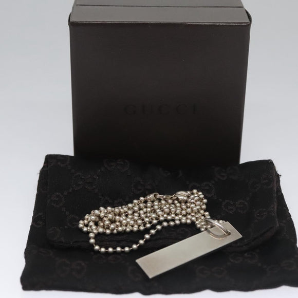 GUCCI Necklace metal Silver tone Auth 104454