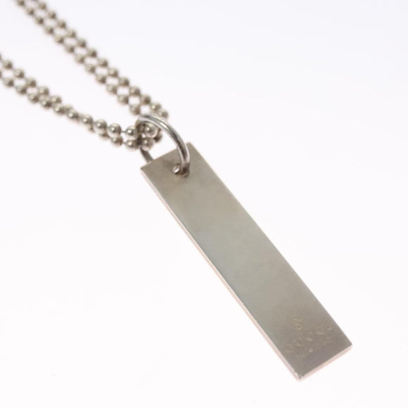 GUCCI Necklace metal Silver tone Auth 104454