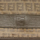 FENDI Zucchino Canvas Shoulder Bag Beige Auth 104456-14