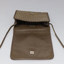 FENDI Zucchino Canvas Shoulder Bag Beige Auth 104456-15